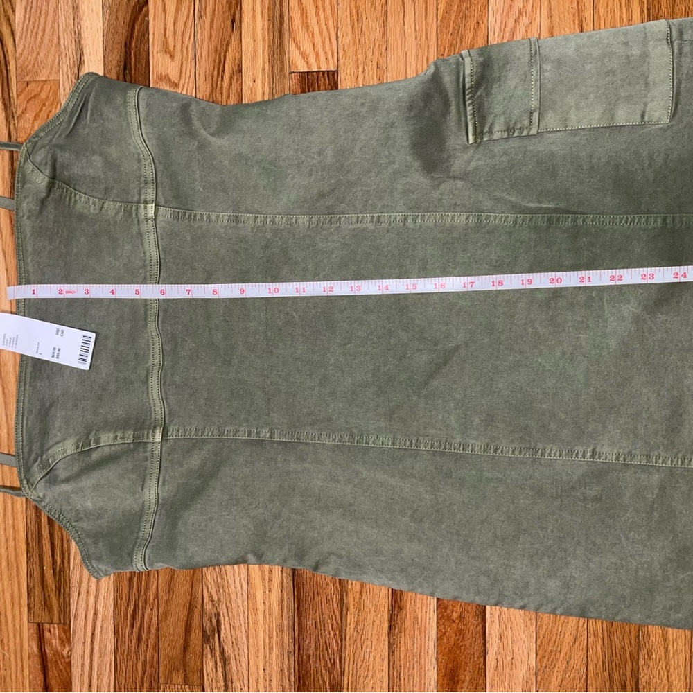 UO Olive Green Denim Mini Dress - Picture 6 of 7